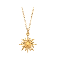 Collier SOLANA en acier inoxydable plaqué or 18k avec pendentif soleil – it’s MIEL