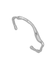 Bracelet rigide GEISHI en acier inoxydable au design irrégulier moderne