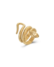 Bague SNEIKY OR en forme de serpent en acier inoxydable plaqué or it’s MIEL