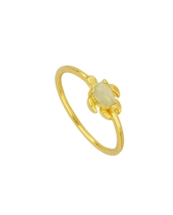 Tortu green gold turtle ring green opal sterling silver it’s MIEL