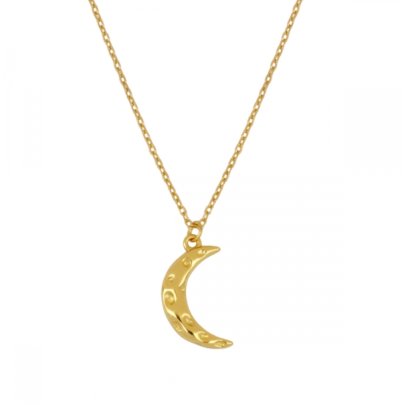 Collier doré RULUNA OR avec pendentif lune