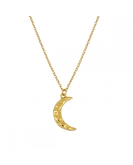RULUNA GOLD gold-plated necklace with crescent moon pendant - ITSMIEL