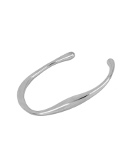 Bracelet rigide GEISHA en acier inoxydable au design minimaliste irrégulier