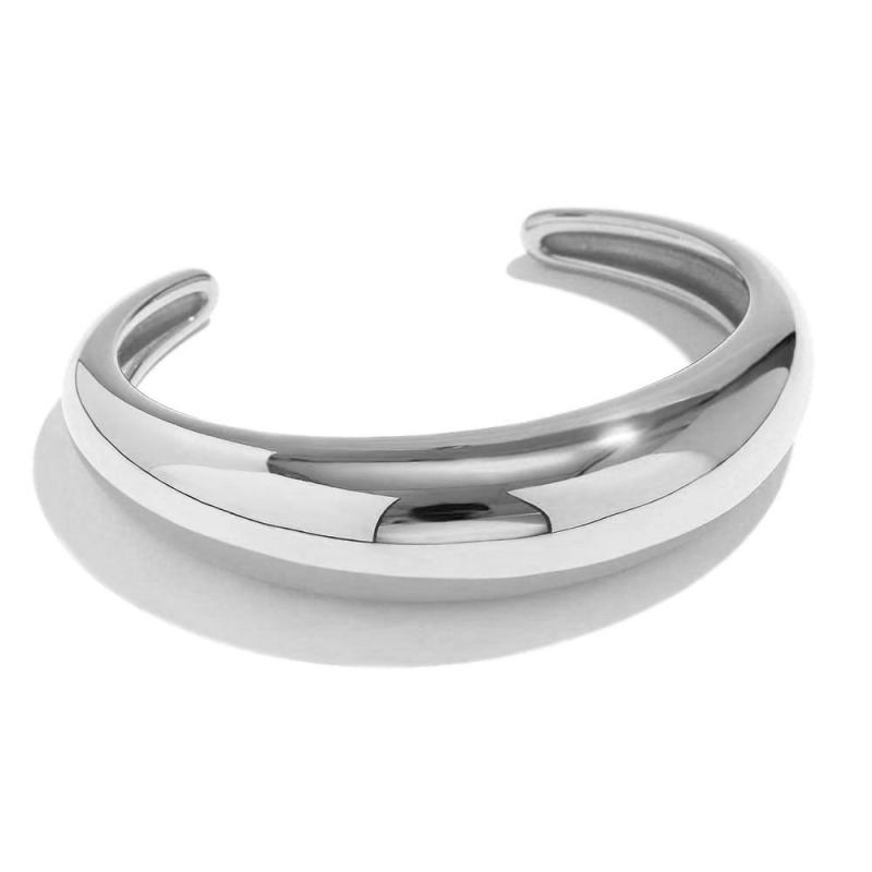 KARMIKA rigid stainless steel bracelet with thick band design