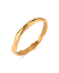 MAIKO rigid bracelet in gold plated 316L stainless steel thick design