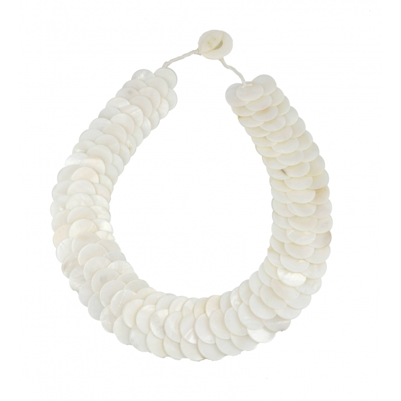 Collier FORTUNA BLANCA en nacre blanche fait main – it's MIEL
