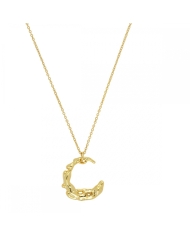 Collar dorado con colgante de luna bañado en oro de 18k – ItsMIEL