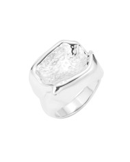 Bague chevalière CRATER texturée façon lave en acier inoxydable  – it’s MIEL