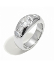 SILAS stainless steel ring with zirconia stones IT'S MIEL JEWELRY