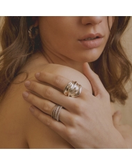 Anillo ARIANNA de acero inoxidable 316L diseño escultural moderno IT'S MIEL JEWELRY