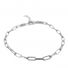 Jimena link bracelet in 925 sterling silver adjustable 15 to 18 cm