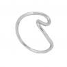 Wave ring in sterling silver 925 open design