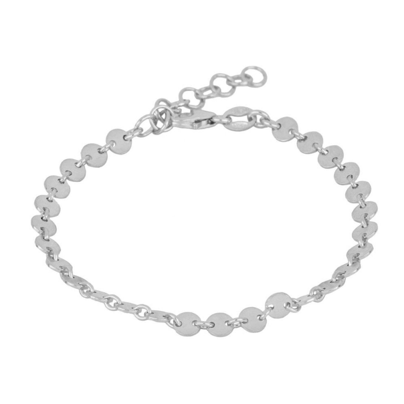 Bracelet de cheville Rubias en argent 925 ajustable avec disques