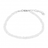Small natural pearl bracelet with adjustable 925 sterling silver