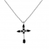 Kris cross necklace in 925 sterling silver with black zirconia – it’s MIEL