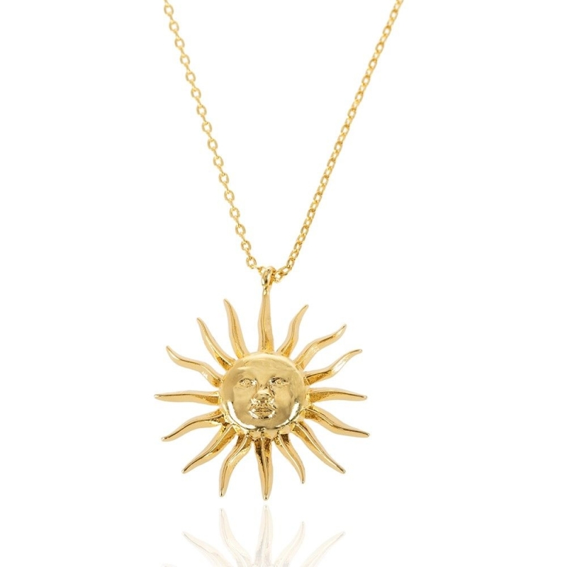 Collier GOLDEN OR avec pendentif soleil en bronze doré à l’or – it’s MIEL