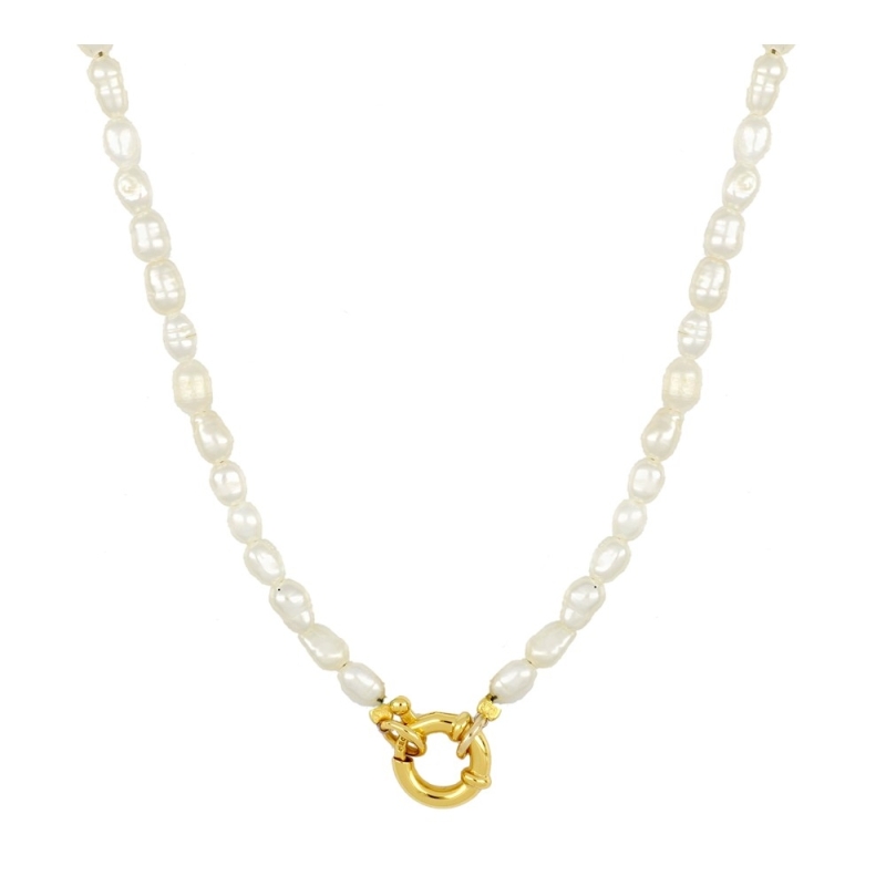 Collier PAMELA OR en perles naturelles en argent 925 plaqué or 18k – it’s MIEL