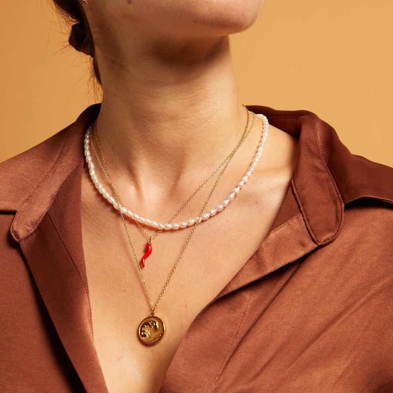 Collier PAMELA ARGENT en perles naturelles en argent 925 – it’s MIEL