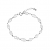 PEROLINA II SILVER natural pearl bracelet with 925 sterling silver clasp