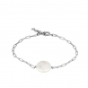 Jimena sterling silver bracelet with natural pearl and adjustable link chain