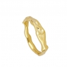 Anillo JOPLIN de plata 925 con baño de oro y diseño orgánico irregular