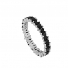 BRIANA BLACK SILVER ring in sterling silver 925 with black zirconia
