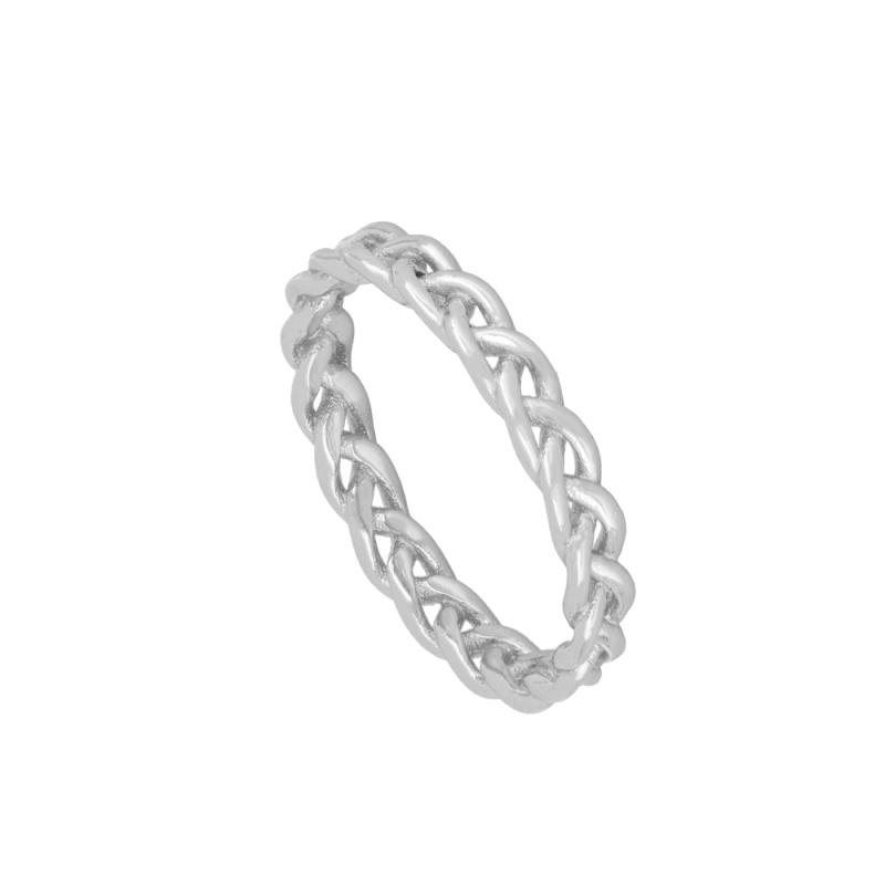 Trenzi ring in 925 sterling silver braided minimalist design