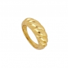 Anillo KENNY ORO de acero inoxidable 316L con baño de oro 18k resistente al agua
