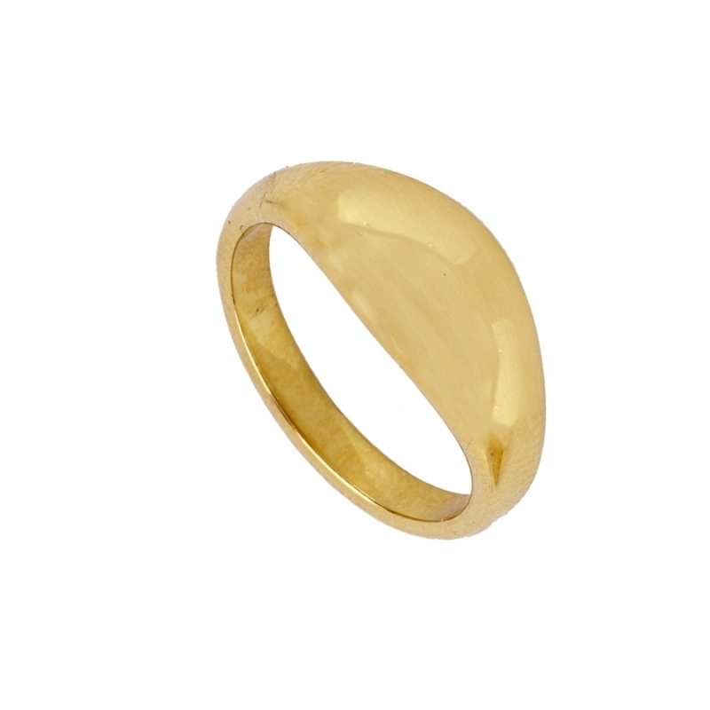 Anillo RULE ORO de acero inoxidable 316L con baño de oro 18k resistente al agua