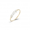 Anillo con perlas en acero bañado en oro – SERI ORO – it’s MIEL