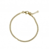 HANNA gold link bracelet in 925 sterling silver gold plated 18k adjustable 15 to 18 cm