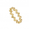 Anillo PAU ORO de plata de ley 925 bañado en oro 18k con diseño de bolitas