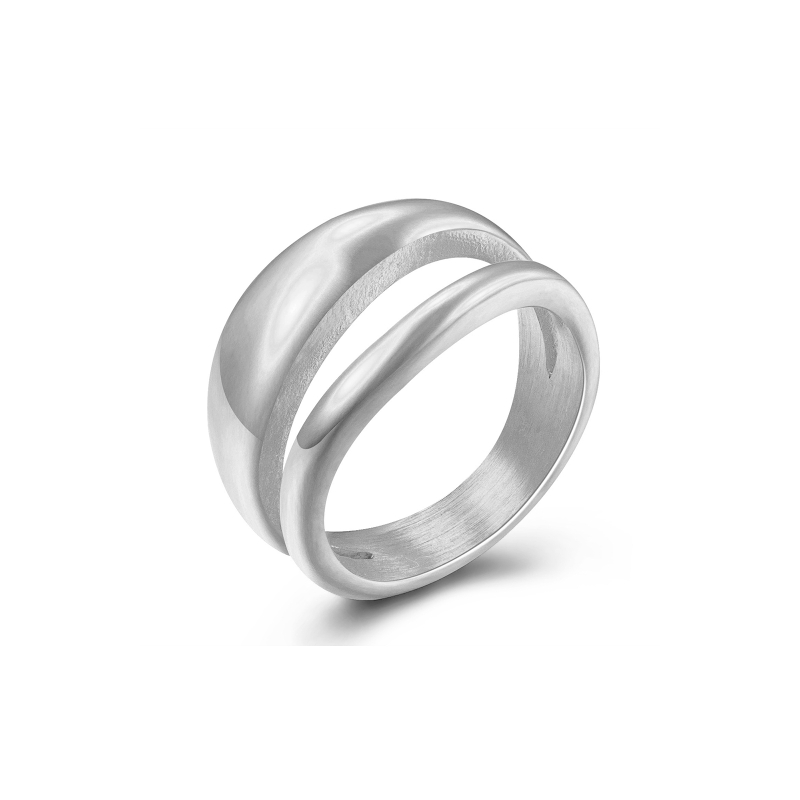 ZERO stainless steel 316L waterproof hypoallergenic chunky silver ring