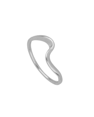 Anillo Ola Mini de plata de ley 925 diseño fino en forma de ola
