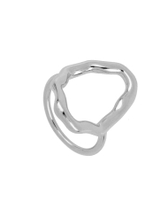 Bague Gabriela en argent 925 design double organique contemporain